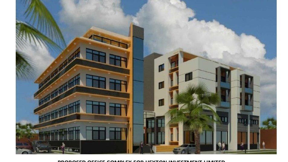 Proposed office complex for Hexton Investment Limited — alternate view