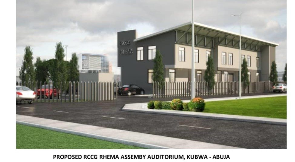 Proposed RCCG Rhema Assembly auditorium, street view